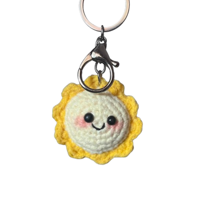 Sun & Earth Crochet Keychain | DIY Material Kit | Finished Product | Yarn Casa