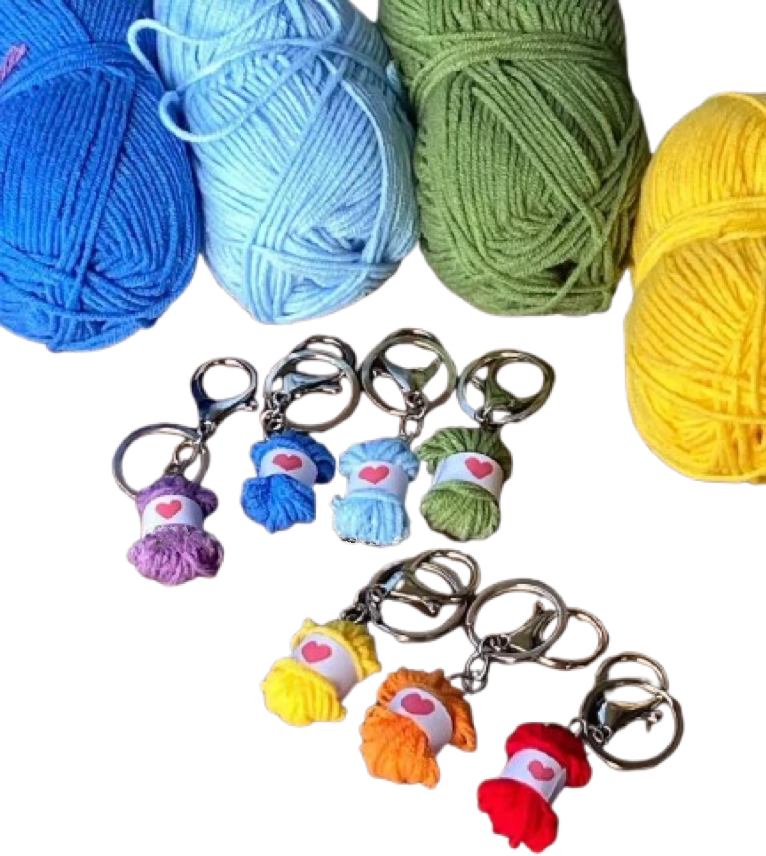 Mini Yarns Keychain | Finished Product | DIY Material Kit | Yarn Casa