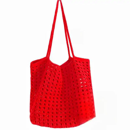 Woolen Waffle Patterned Hollow Mesh Shoulder Bag | DIY Material Kit | Finished Product | Yarn Casa