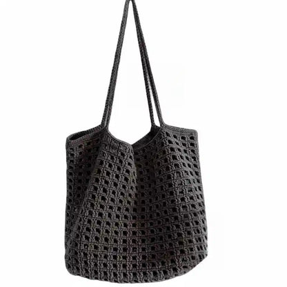 Woolen Waffle Patterned Hollow Mesh Shoulder Bag | DIY Material Kit | Finished Product | Yarn Casa