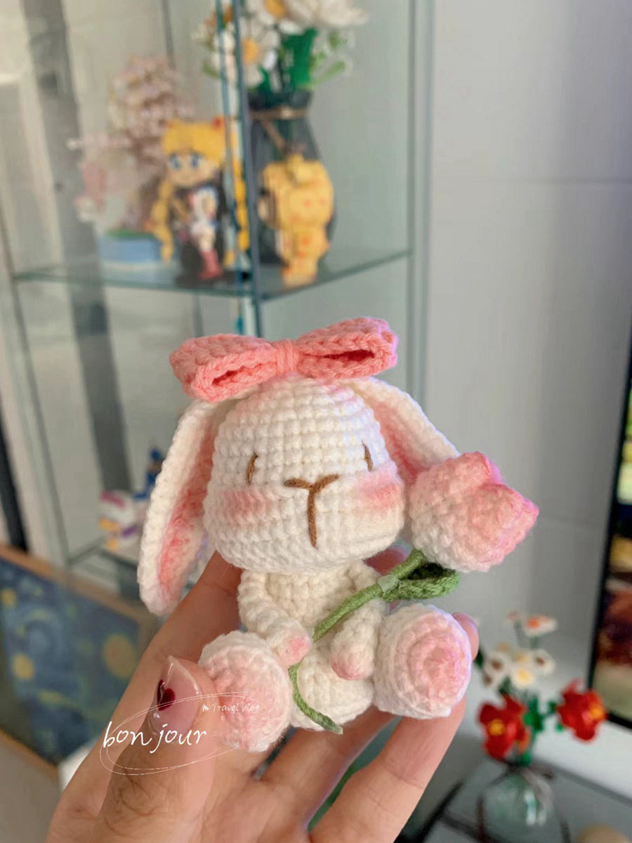 Lop-eared Rabbit Doll | DIY Material Kit | Finished Product | Yarn Casa