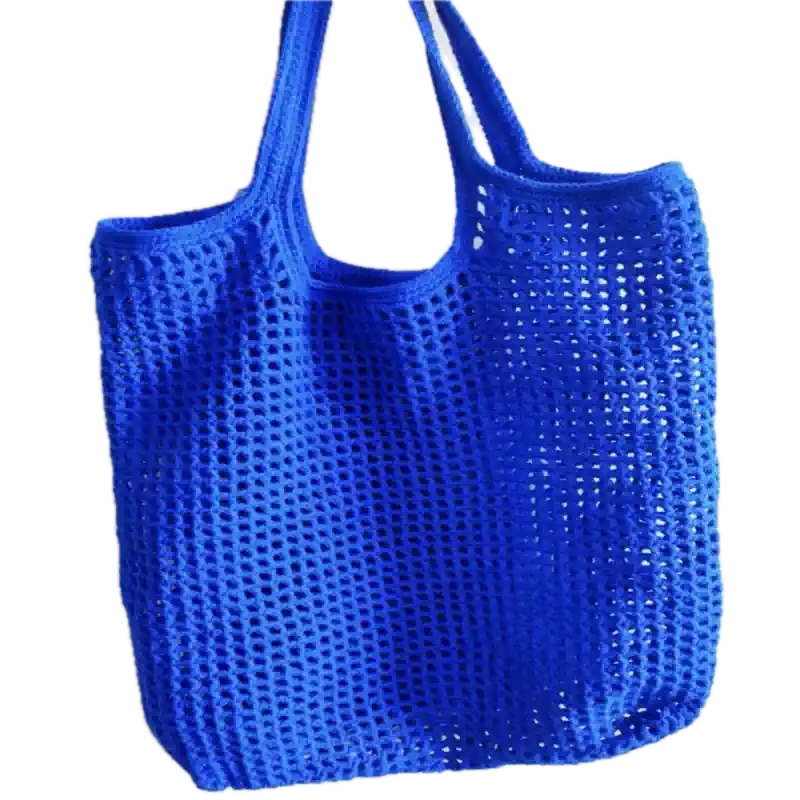 Woolen Waffle Patterned Hollow Mesh Shoulder Bag | DIY Material Kit | Finished Product | Yarn Casa