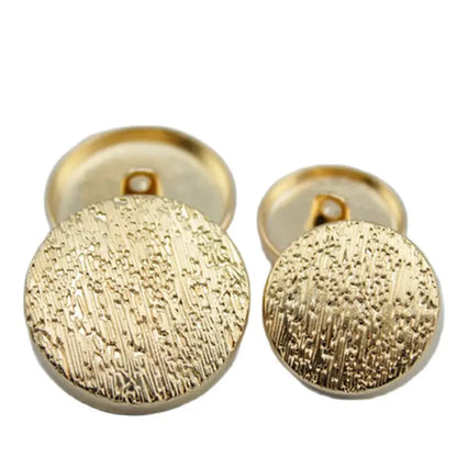 10-Piece Metal Golden Button Set for Coats & Clothing | Yarn Casa