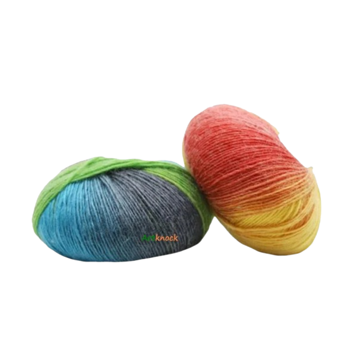 2-Piece Set of Rainbow Color Lana Cashmere Knitting Yarn | 50g | Yarn Casa